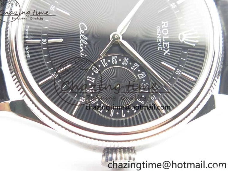 Edition SS on SA3165 Black Leather Strap Black Sticks Date Dial BP Maker Best Markers Real 50519 Cellini 1117